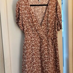 a new day Brown Floral Midi Dress